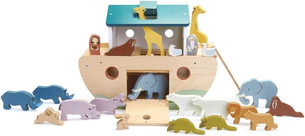 Tender Leaf Toys Noah’s Wooden Ark – Animal Shape Sorter