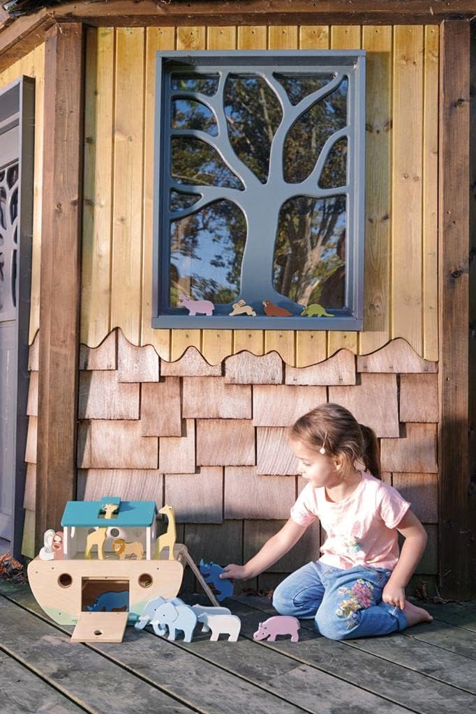 Tender Leaf Toys Noah’s Wooden Ark – Animal Shape Sorter