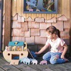 Tender Leaf Toys Noah’s Wooden Ark – Animal Shape Sorter