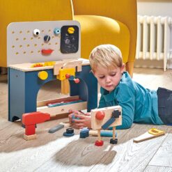 Tender Leaf Toys - Tabletop Tool Bench - Construction Building Play Set for Kids