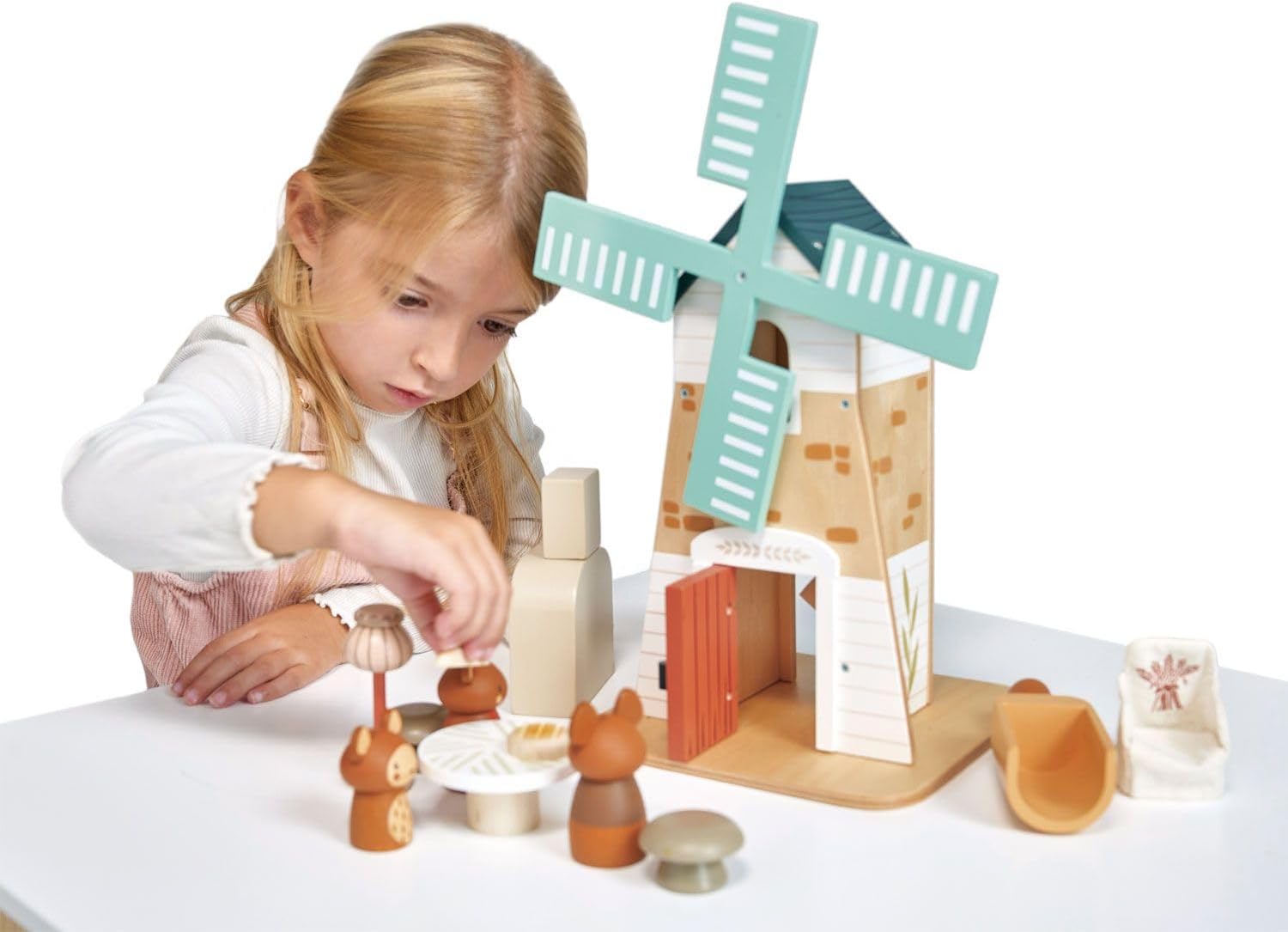 Tender Leaf Toys - Penny Windmill - Adorable Wooden Rotating Windmill