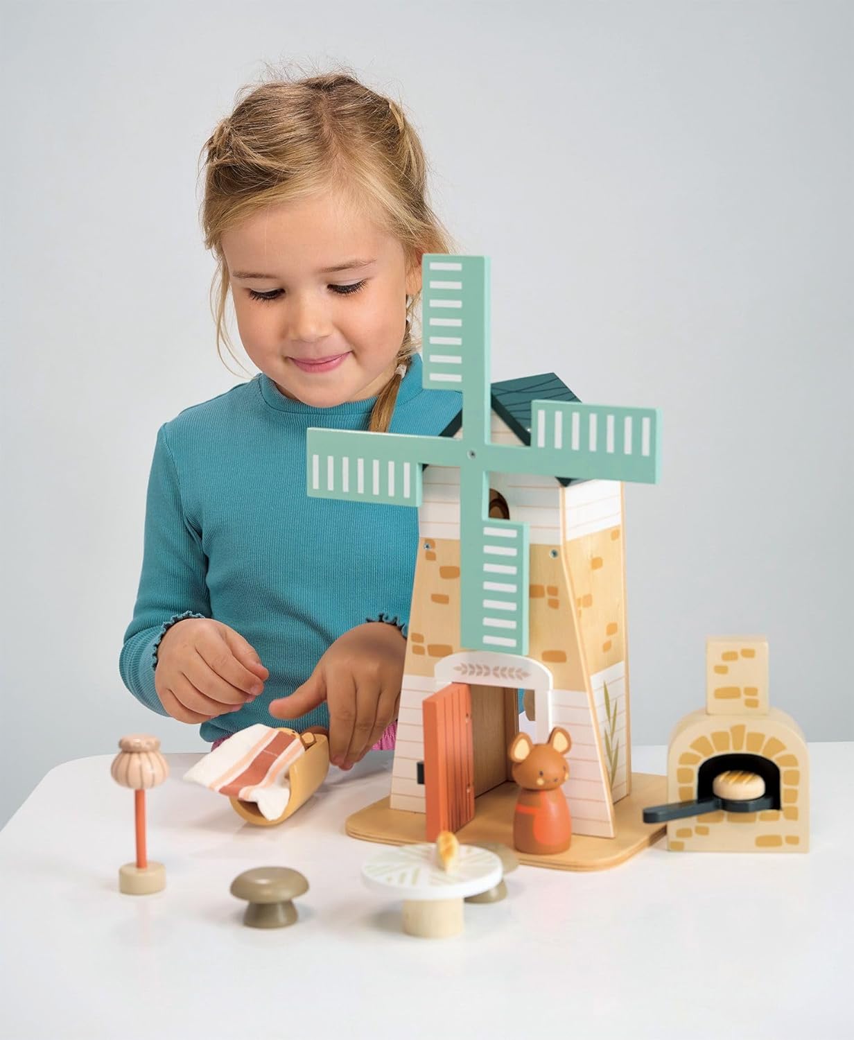 Tender Leaf Toys - Penny Windmill - Adorable Wooden Rotating Windmill