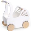 Tender Leaf Toys - Sweet Swan Pram - Wooden Swan Shape Dolls Stroller