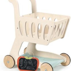 Tender Leaf Toys - Shopping Cart - Wooden Shopping Cart with Extra Storage