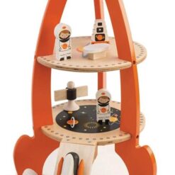 Tender Leaf Toys - Cosmic Rocket Set - 11 Pcs Wooden Rocket and Outer Space Themed Playset for Kids