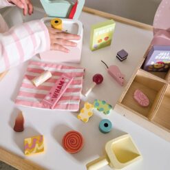 Tender Leaf Toys - Sweetie Pic’n’Mix Shop - Colorful Wood Retro-Style Candy Shop Play Set for Kids