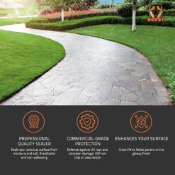 Paver Sealer - 8600 Wet Look (Medium Gloss) - 5 Gallon Covers up to 875-1250 sq ft (2 Coats)| Concrete Sealer Outdoor