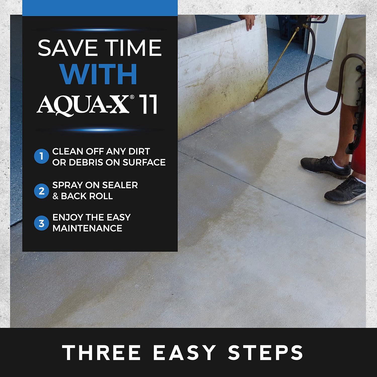 5 Gal. AQUA-X 11 Clear Penetrating Stone and Concrete Sealer, Natural Finish, Professional Grade, Fast Dry and Long Lasting Protection