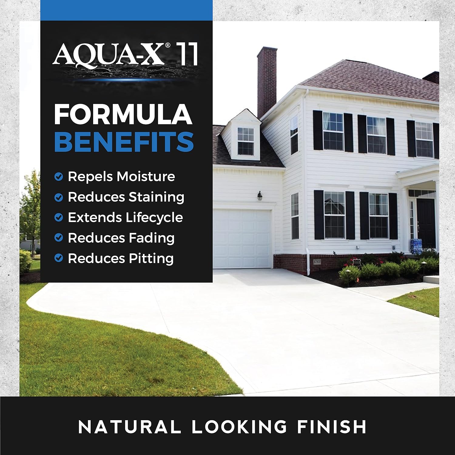 5 Gal. AQUA-X 11 Clear Penetrating Stone and Concrete Sealer, Natural Finish, Professional Grade, Fast Dry and Long Lasting Protection