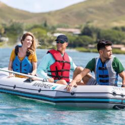 INTEX 68373EP Mariner 3 Inflatable Boat Set: Includes Deluxe 54in Boat Oars and High-Output Pump – 3-Person – 880lb Weight Capacity