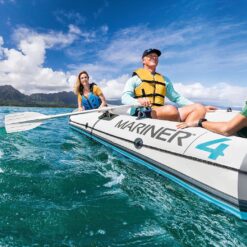 INTEX 68373EP Mariner 3 Inflatable Boat Set: Includes Deluxe 54in Boat Oars and High-Output Pump – 3-Person – 880lb Weight Capacity