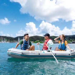 INTEX 68373EP Mariner 3 Inflatable Boat Set: Includes Deluxe 54in Boat Oars and High-Output Pump – 3-Person – 880lb Weight Capacity