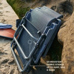 YETI Hondo Reclining Beach Chair, Breathable, UV-Resistant, and Supports up to 350 lbs, Navy