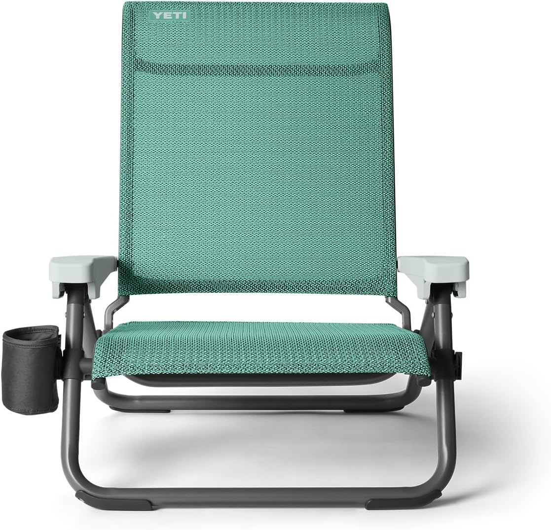 YETI Hondo Reclining Beach Chair, Breathable, UV-Resistant, and Supports up to 350 lbs, Seafoam