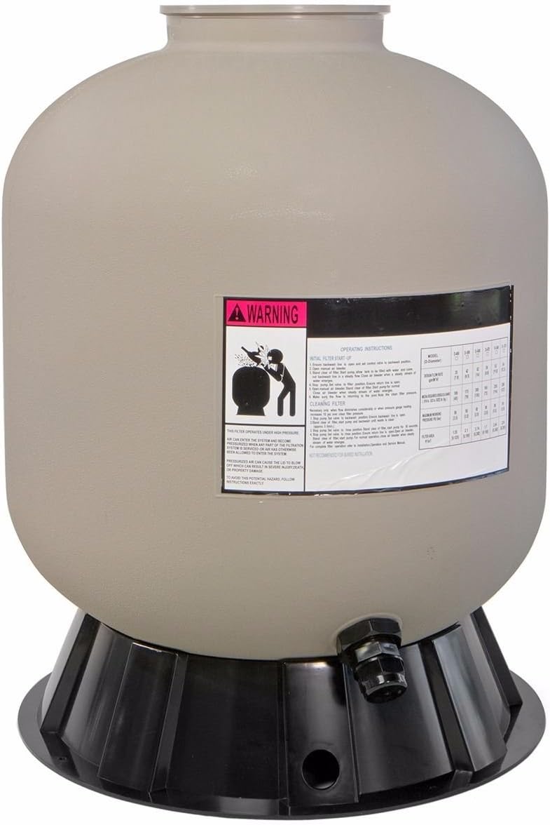 XtremepowerUS 19" Above Inground Swimming Pool Sand Filter System 7-Way Multi-Port Valve Pool Filter up to 24,000 Gallons with Stand