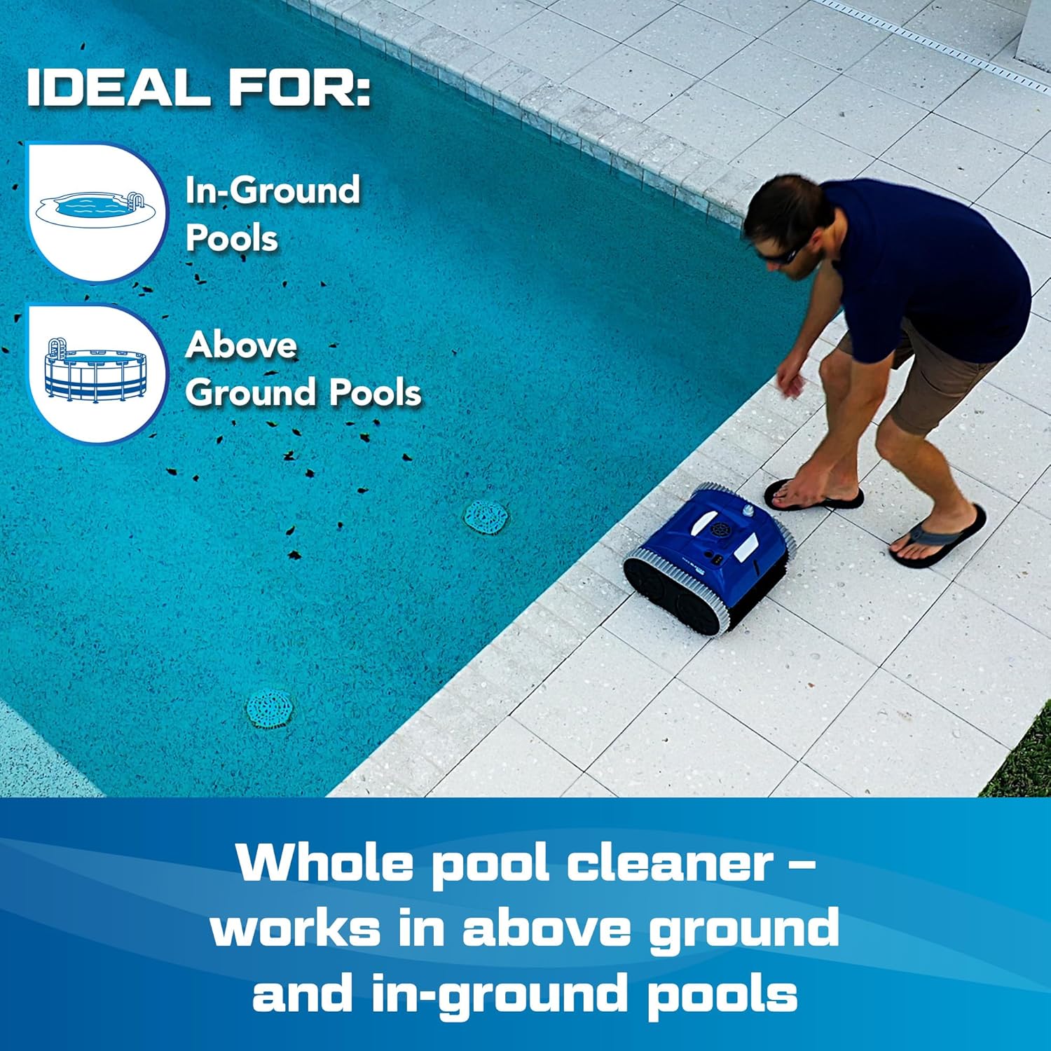 POOL BLASTER CX-300 Cordless Robotic Pool Cleaner