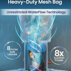 KOKIDO Rechargeable Heavy Duty Pool Leaf Vacuum, 62GPM Powerful Suction