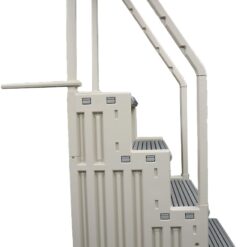 Confer Plastics Step-1X: Sturdy Above Ground Entry System - Proudly Made in USA. Warm Grey with Grey Treads