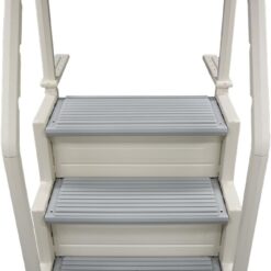 Confer Plastics Step-1X: Sturdy Above Ground Entry System - Proudly Made in USA. Warm Grey with Grey Treads