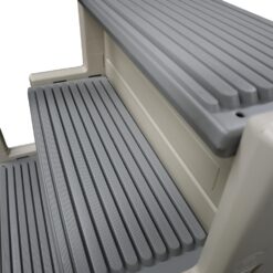 Confer Plastics Step-1X: Sturdy Above Ground Entry System - Proudly Made in USA. Warm Grey with Grey Treads