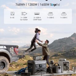 Anker SOLIX C800 Portable Power Station, 1200W (Peak 1600W) Solar Generator, Full Charge in 58 Min, 768Wh LiFePO4 Battery