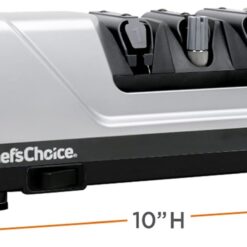 Chef’sChoice Professional Electric Knife Sharpeners Sharpening Station With 100-Percent Diamond Abrasives And Precision Angle Guides For 20-Degree Straight-Edge and Serrated Knives, 3-Stage, Silver