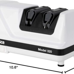 Chef’sChoice Professional Electric Knife Sharpeners FlexHone/Strop With 100-Percent Diamond Abrasives And Precision Angle Guides For 20-Degree Straight-Edge and Serrated Knives, 2-Stage, White