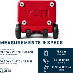 YETI Roadie 48 Wheeled Cooler with Retractable Periscope Handle