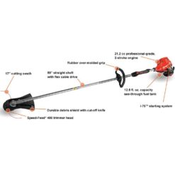ECHO 21.2 cc Gas 2-Stroke Straight Shaft String Trimmer with i-75 Reduced Effort Starting System and Speed-Feed Bump Head SRM-225I