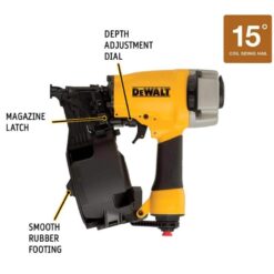 DEWALT Pneumatic 15-Degree Coil Corded Siding Nailer DW66C-1