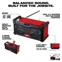 Milwaukee M18 18V Lithium-Ion Cordless Jobsite Radio 2952-20