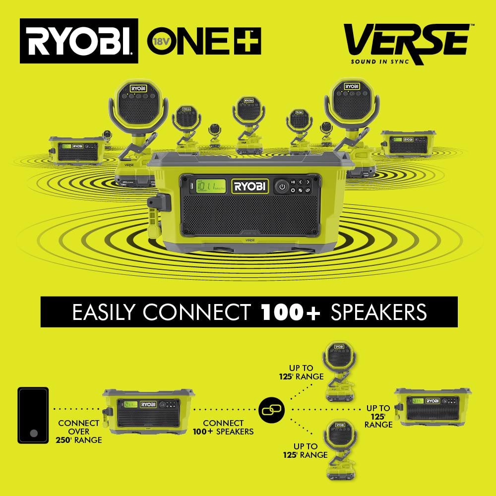 RYOBI ONE+ 18V Hybrid VERSE LINK Stereo (Tool Only) PCL601B