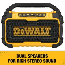 DEWALT 20V MAX Lithium-Ion Cordless Bluetooth Speaker with POWERSTACK 1.7 Ah Battery Pack and Charger DCR010WDCBP034C