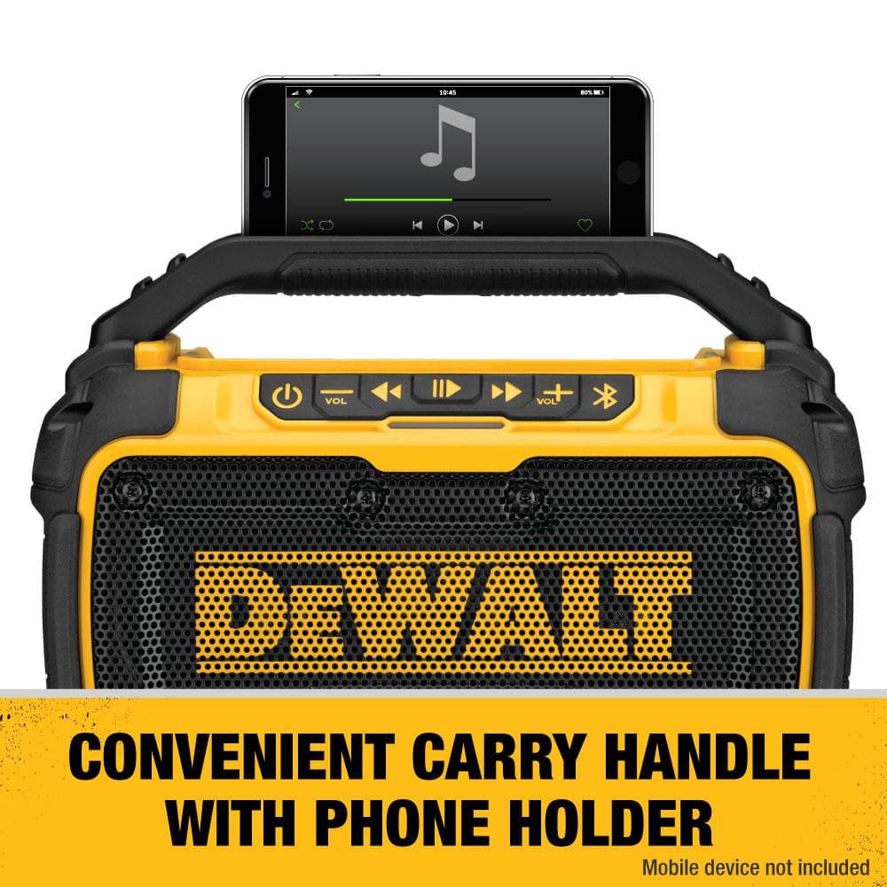 DEWALT 20V MAX Lithium-Ion Cordless Bluetooth Speaker with POWERSTACK 1.7 Ah Battery Pack and Charger DCR010WDCBP034C