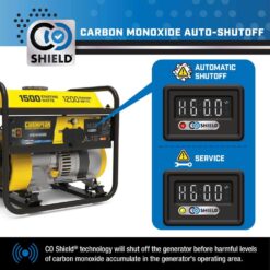 Champion Power Equipment 1500/1200-Watt Recoil Start Gasoline Powered RV Ready Portable Generator with CO Shield 201285