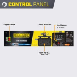 Champion Power Equipment 1500/1200-Watt Recoil Start Gasoline Powered RV Ready Portable Generator with CO Shield 201285