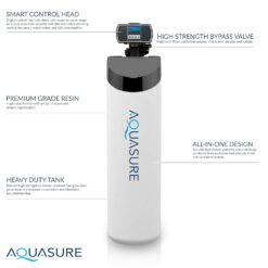 Aquasure Harmony Lite All-in-One 34,000 Grains Whole House Water Softener with Pleated Sediment Pre-Filter System (Pre-Filter + Fine Mesh Resin)