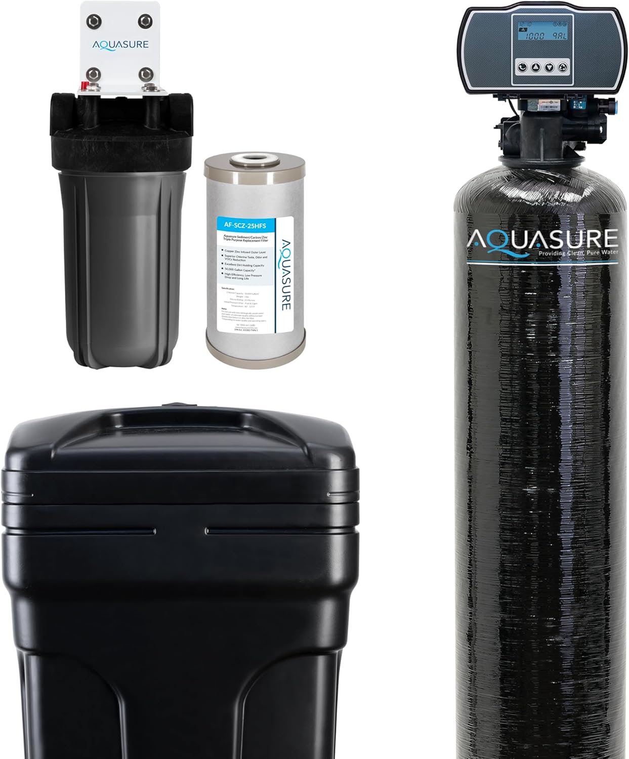 Aquasure Harmony Series 40,000 Grains Whole House Water Softener with High Performance Automatic Digital Metered Control Head