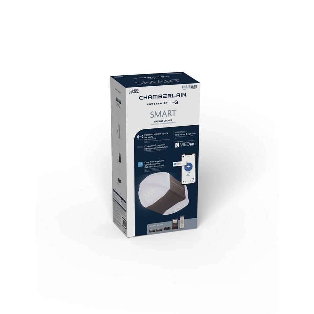 Chamberlain 1/2 HP Smart Chain Drive Garage Door Opener C2405