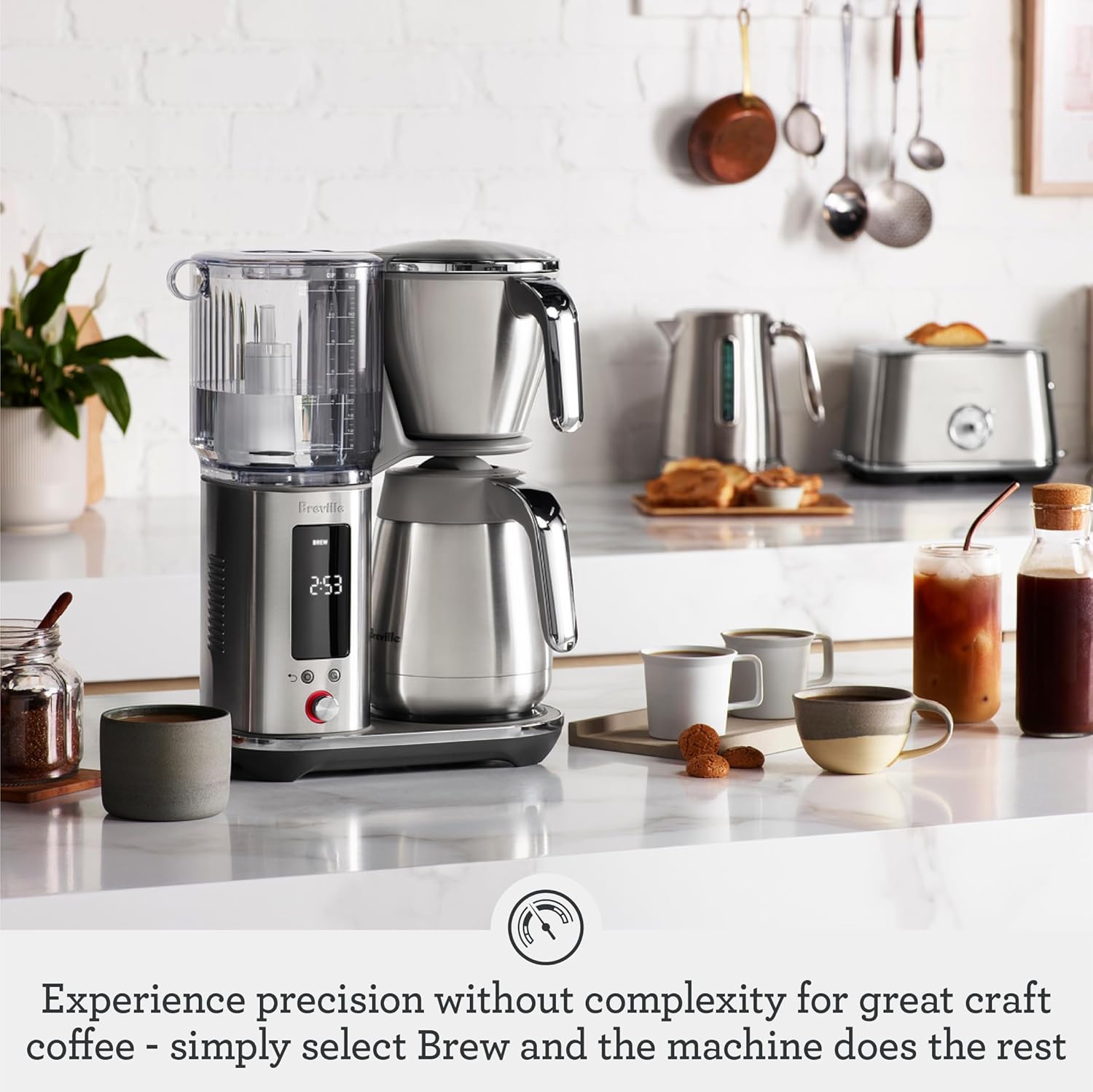 Breville Luxe Drip Coffee Machine, Brushed Stainless Steel, Thermal Carafe