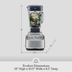 Breville BBL920BSS Super Q Commercial-Grade Home Blender, Brushed Stainless Steel