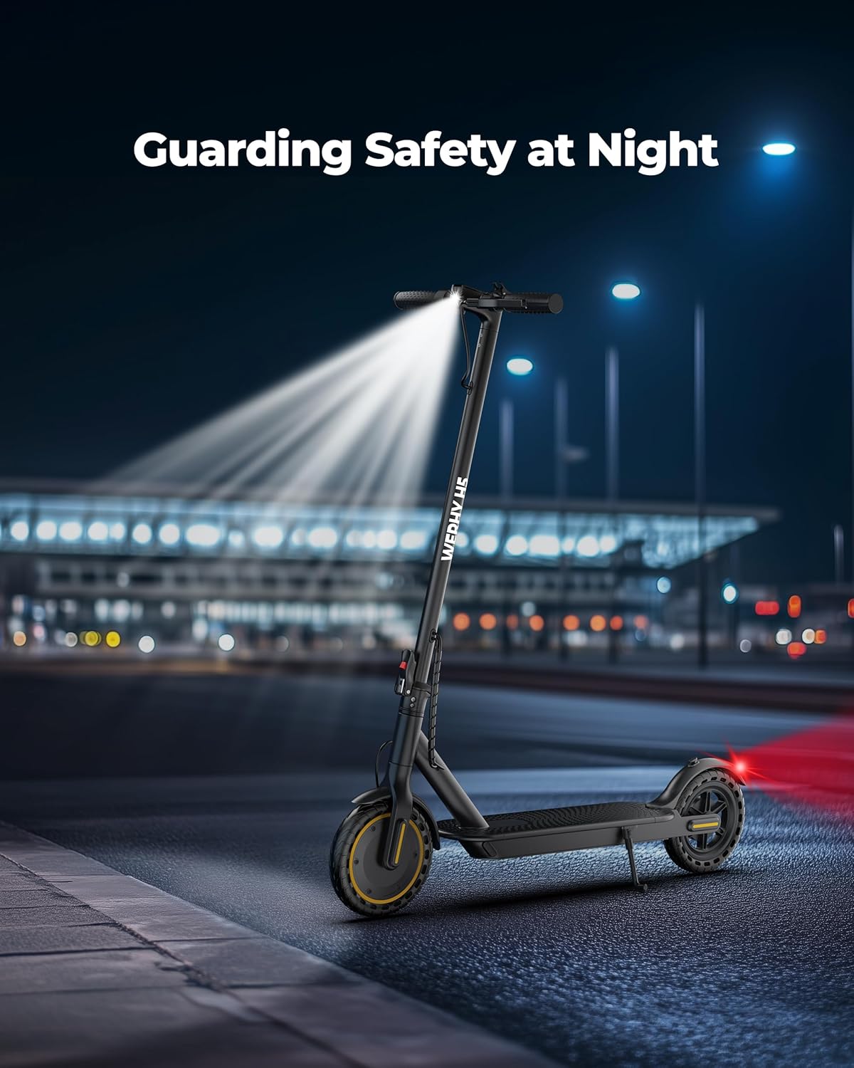WERHY Electric Scooter, 350W/500W Motor, Top Speed 16/19/22 mph, Max 12/21/23Miles Ranges, Foldable E Scooter for Adults