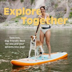 Retrospec Weekender Inflatable Stand Up Paddle Board Includes Paddle, Pump, and Accessories 10’6” Lightweight iSUP, Coral Foam