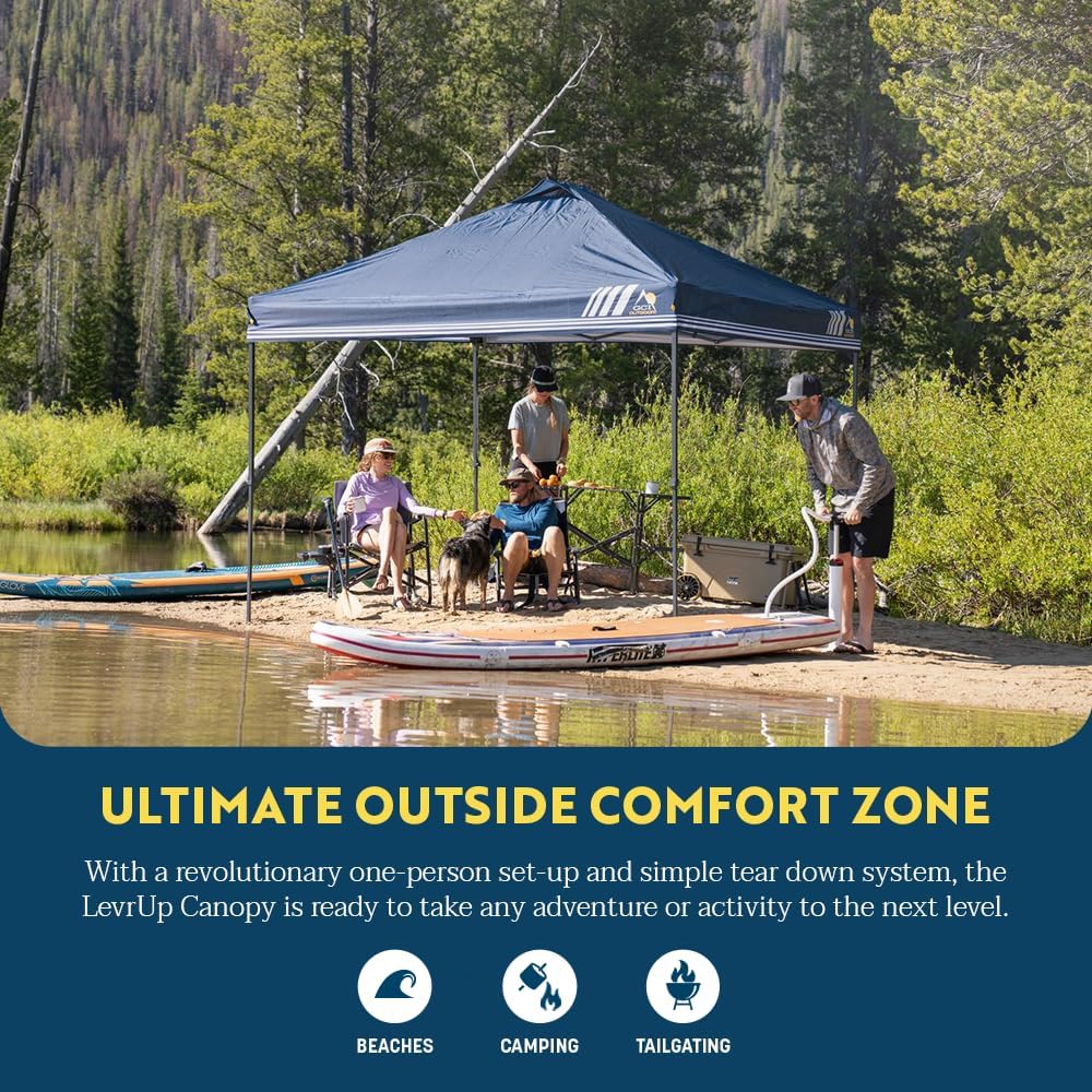 GCI Outdoor LevrUp Pop Up Canopy Tent, 10x10, Royal Blue