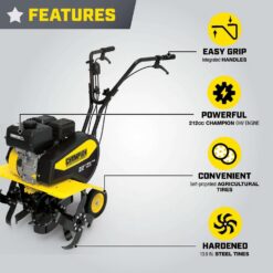 Champion Power Equipment 22 in. 212 CC 4-Stroke Gas-Powered Front Tine Tiller with Reverse Assist 201527