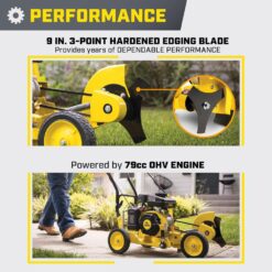 Champion Power Equipment 9 in. 79 cc Gas Powered 4-Stroke Walk Behind Lawn Edger 201465
