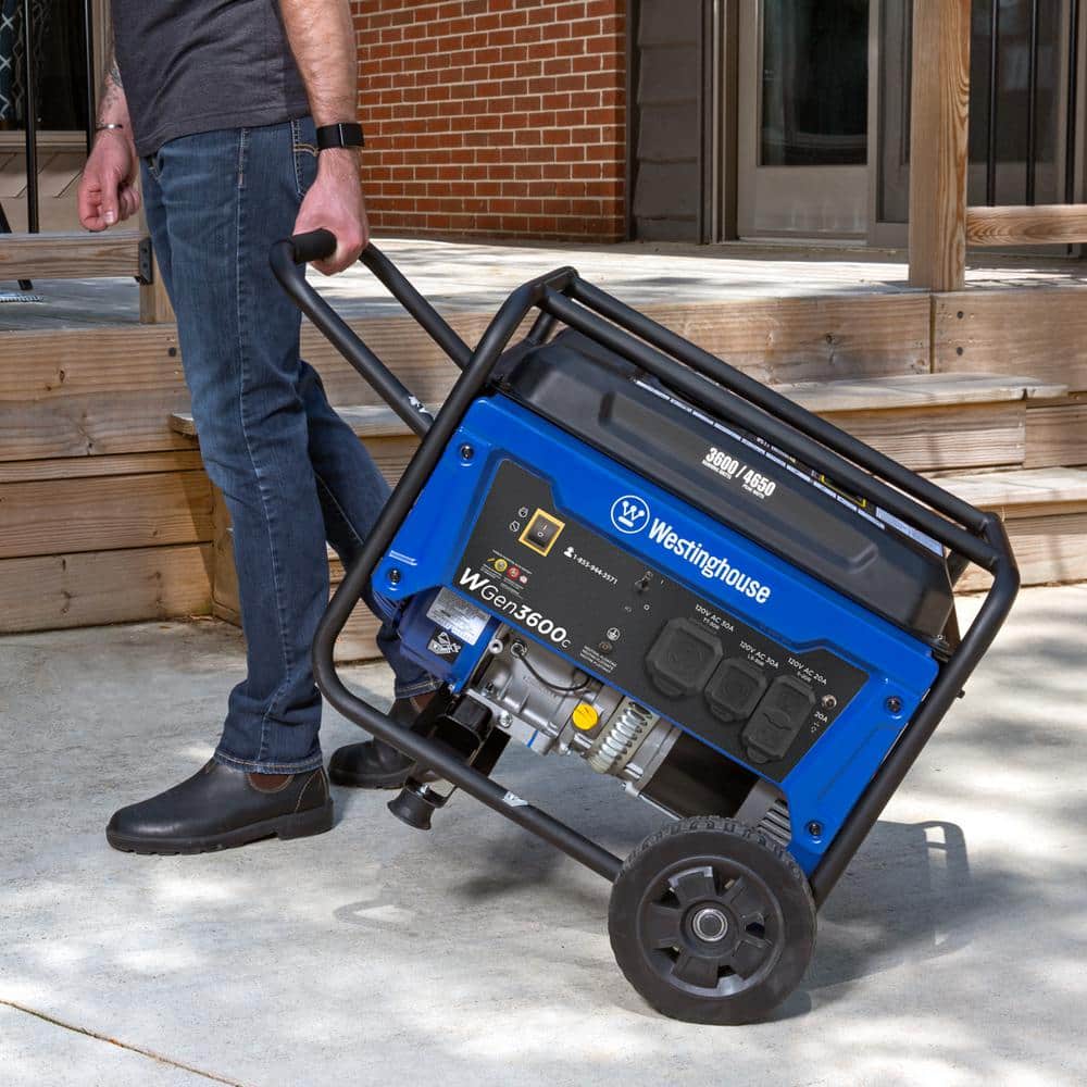 Westinghouse 4,650/3,600-Watt Gas Powered Portable Generator with Recoil Start WGen3600c