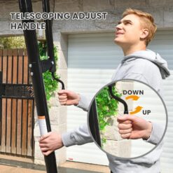 Basketball Hoop Outdoor 48Inch Impact Backboard, 5.3-10FT Height Adjustable Basketball Hoop Goal System with Portable Wheels for Adults
