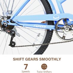 WEIZE Beach Cruiser Bike, 26 inch Commuter Bicycle, Blue