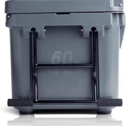 Blue Coolers Ice Vault – 60 Quart Roto-Molded Ice Cooler, Charcoal Gray with Wheels